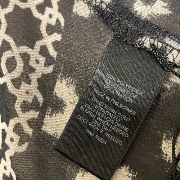 Express Kimono Cardigan Geometrical Tassel Wrap Fringe Hem Open Front Duster - Picture 4 of 4